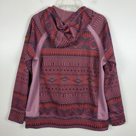 Burton Crown Bonded Pullover Hoodie Pockets Water Repellant Southwestern Sz M - Picture 2 of 12